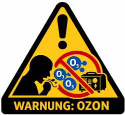 Ozon ist ein starkes Oxidationsmittel. Es kann die Atemwege reizen, Husten, Atemnot, Brustschmerzen und Schädigungen der Lunge verursachen. Wie warnen für Ozon